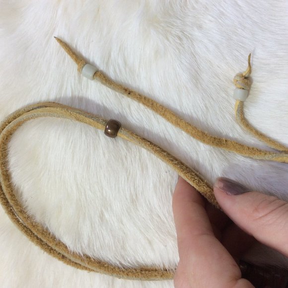 SOLD Dreamcatcher Abalone Blown Glass Necklace - Picture 6 of 8